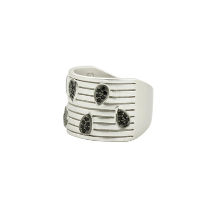  Teardrops of Pavé Cigar Band Ring FR Vault RING