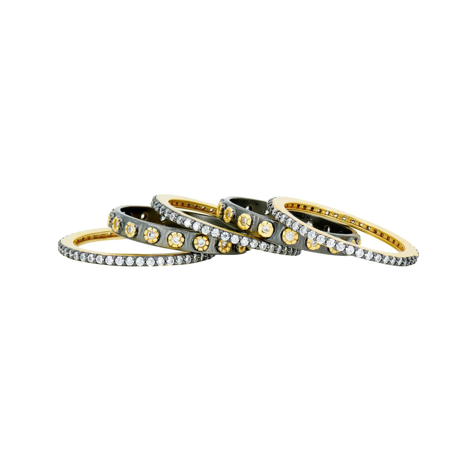 Two Tone 5-Stack Ring