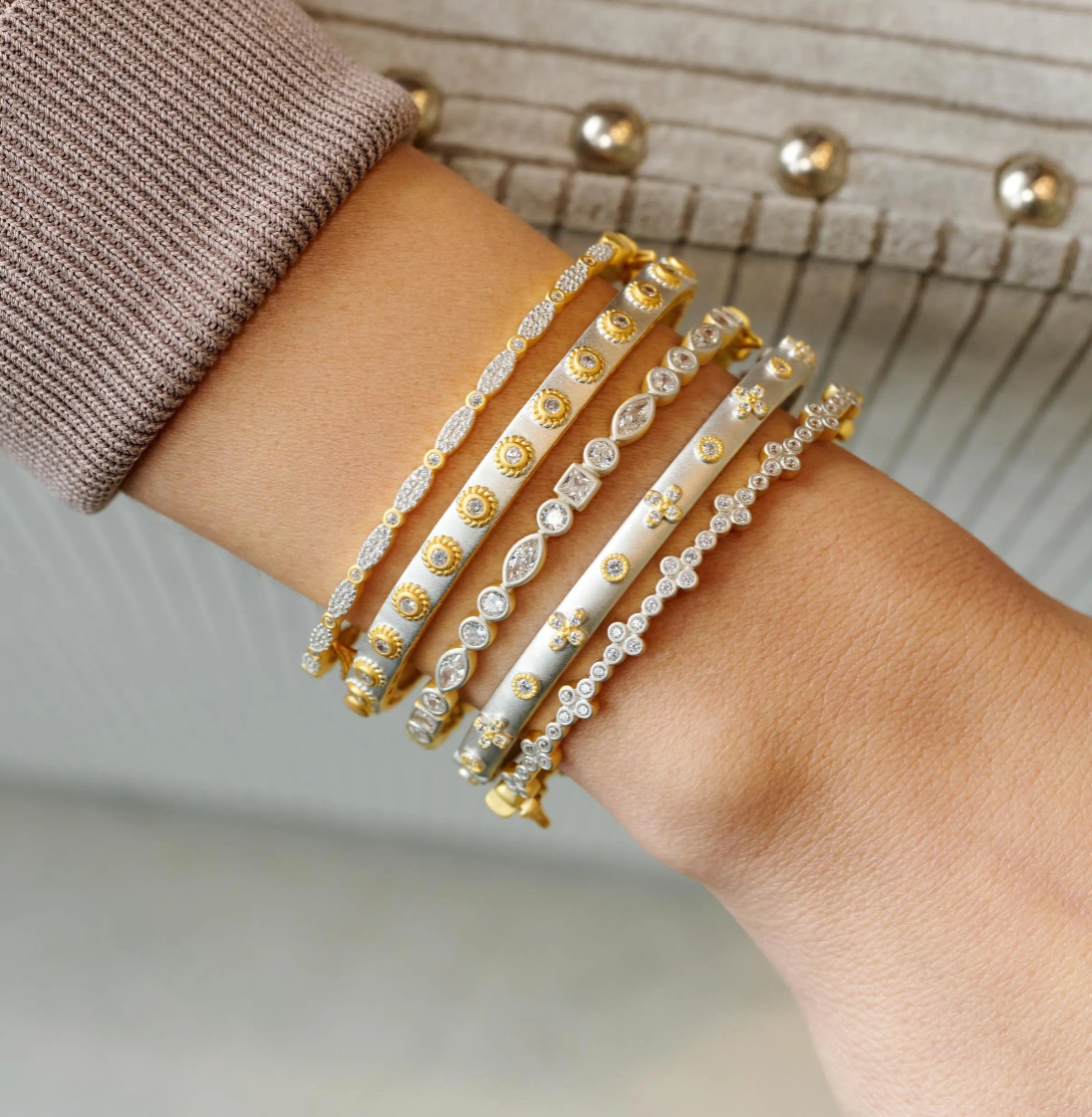 Signature Mixed Shape Bangle