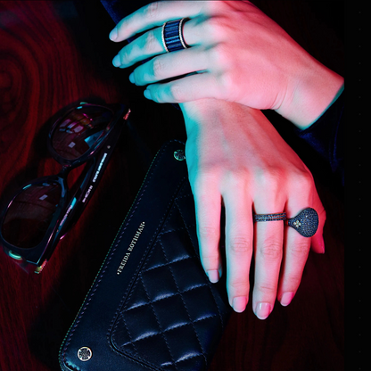 FREIDA ROTHMAN Midnight Pavé Cocktail Ring