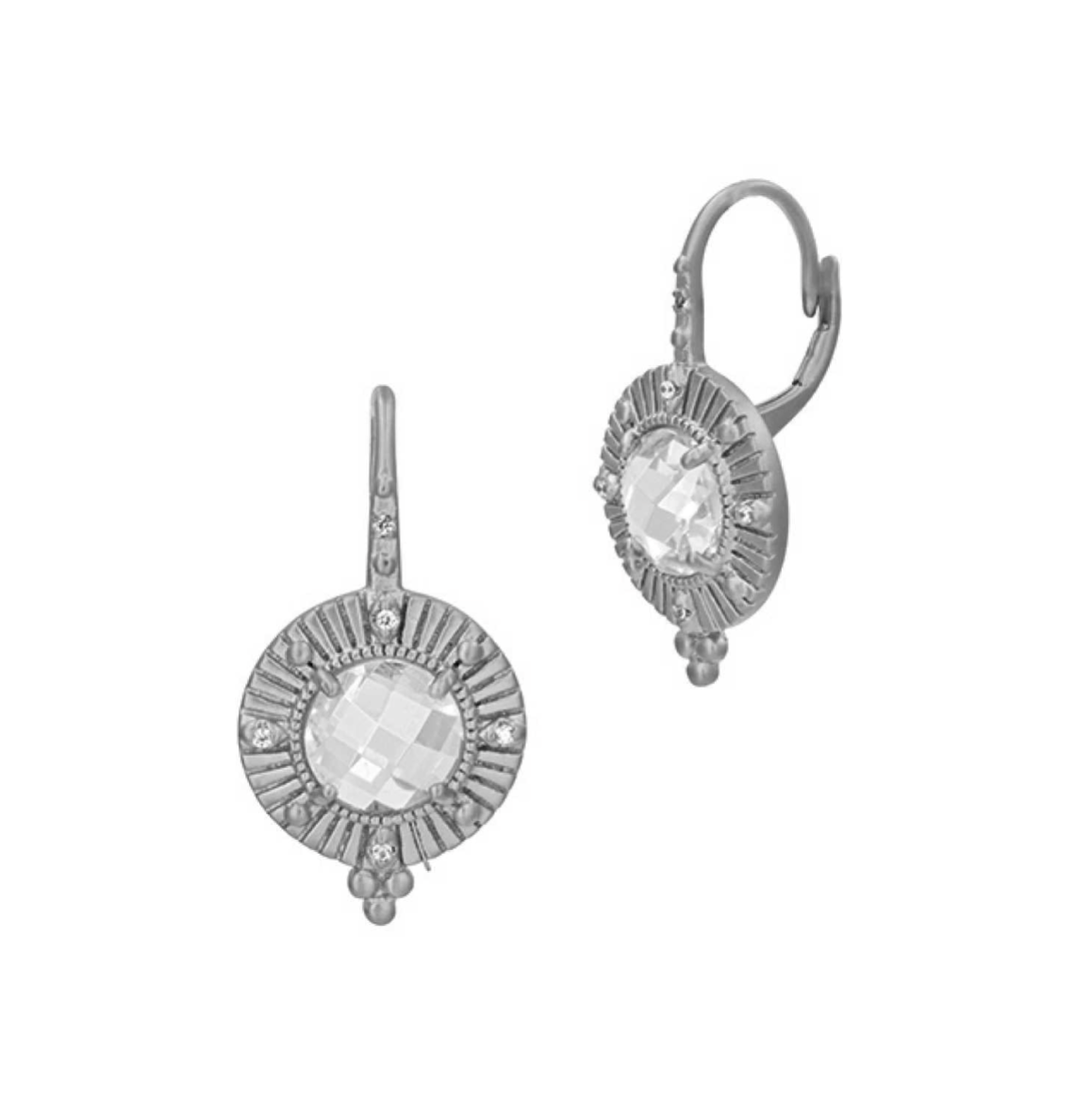 Amazonian Allure Single Stone Leverback Earrings
