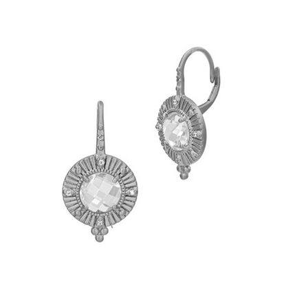 Amazonian Allure Single Stone Leverback Earrings