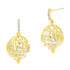 14KGoldandPlatinumonSterlingSilver Textured Ball Drop Earrings FR Vault 