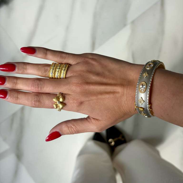 Bezel 3-Stack Ring