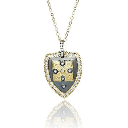 16" Shield Pendant Necklace - FREIDA ROTHMAN