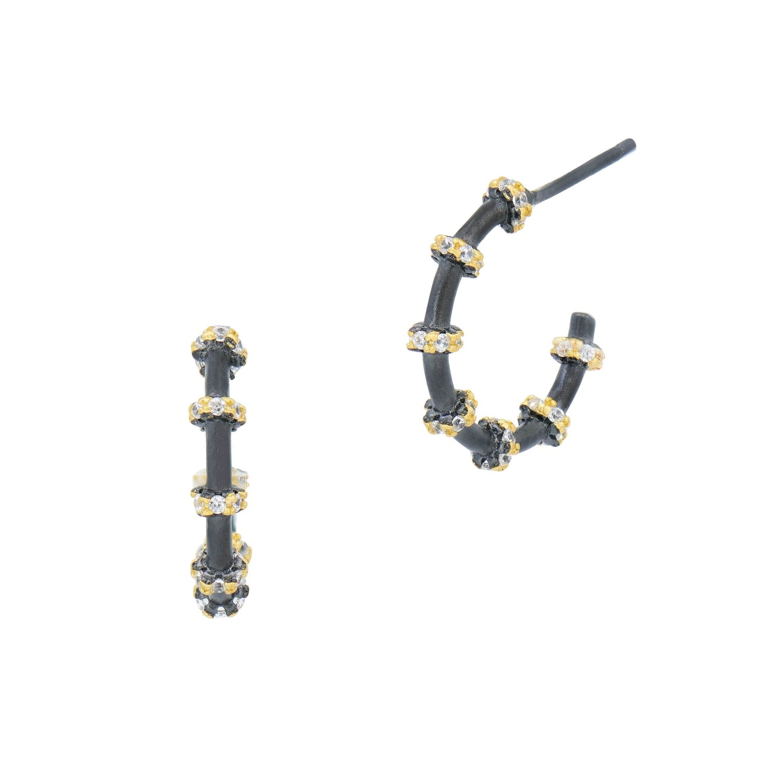 Signature Cityscape Cable Mini Hoop Earrings - FREIDA ROTHMAN