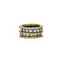 BlackGold14KGold11 Two Tone 5-Stack Ring Signature RING