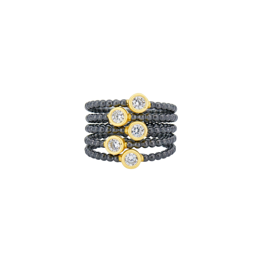 Signature Cityscape Wire 5-Stack Ring - FREIDA ROTHMAN