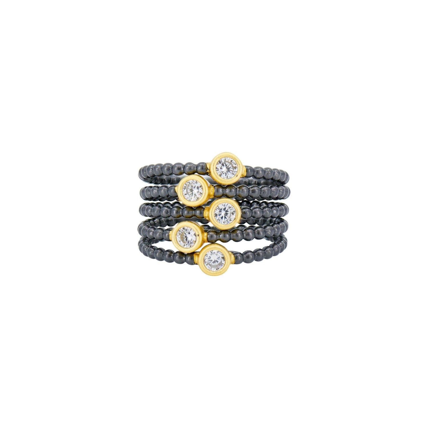 Signature Cityscape Wire 5-Stack Ring - FREIDA ROTHMAN