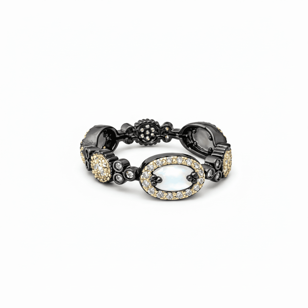 Imperial Mother of Pearl and Pavé Ring - FREIDA ROTHMAN