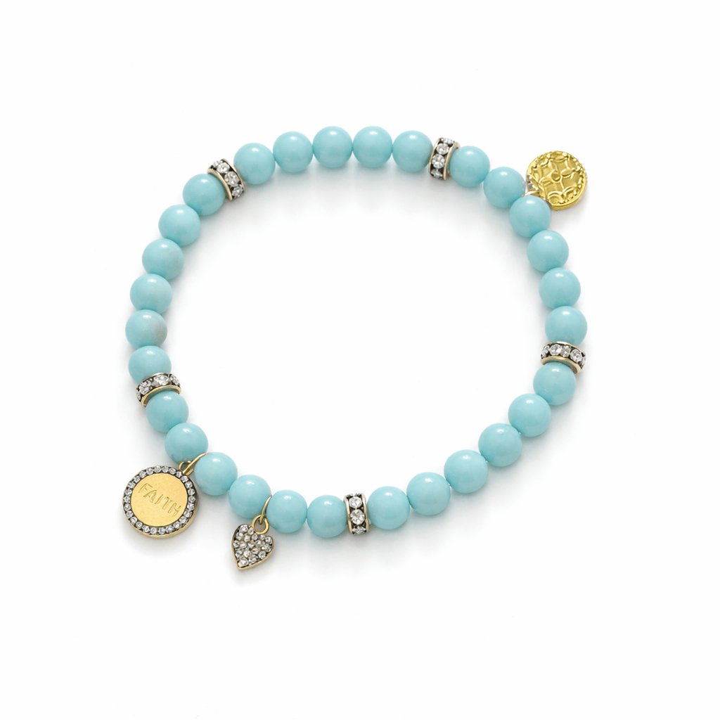 The FAITH Beaded Stretch Bracelet - FREIDA ROTHMAN