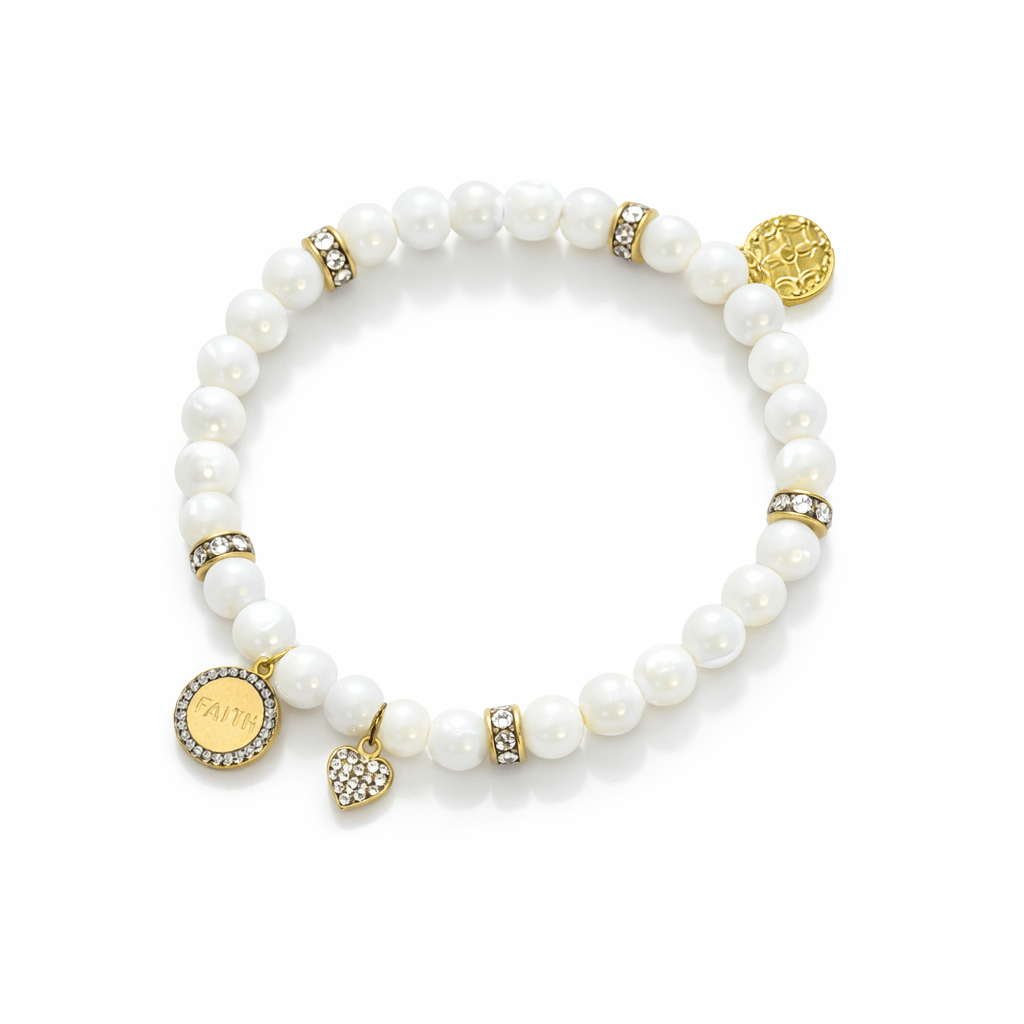 The FAITH Beaded Stretch Bracelet - FREIDA ROTHMAN