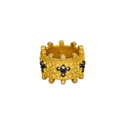 Imperial Fleur de Lis Textured Band Ring