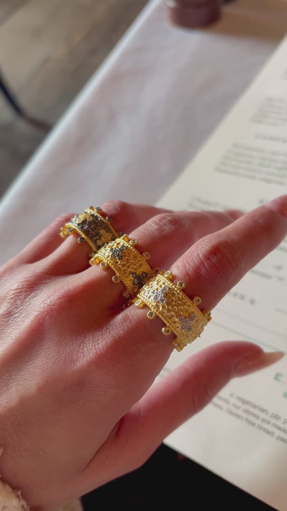 Imperial Fleur de Lis Textured Band Ring