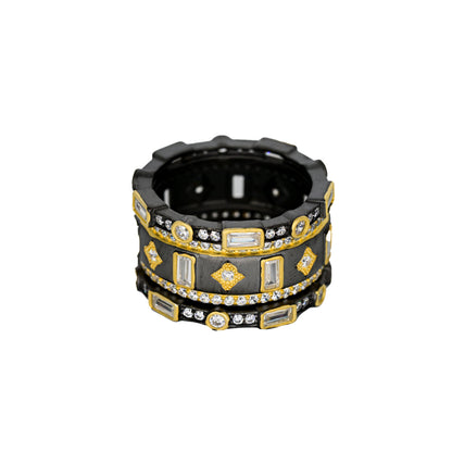 Celestial Midnight Window 3-Stack Ring