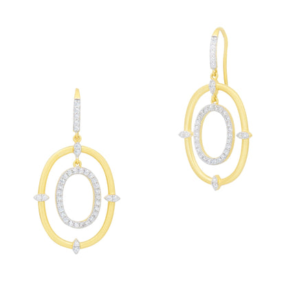 Streets in Bloom Double Open Hoop Earrings - FREIDA ROTHMAN