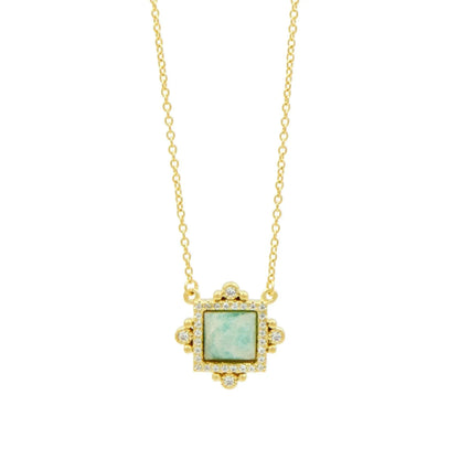 Amazonian Allure Square Pendant Necklace - FREIDA ROTHMAN