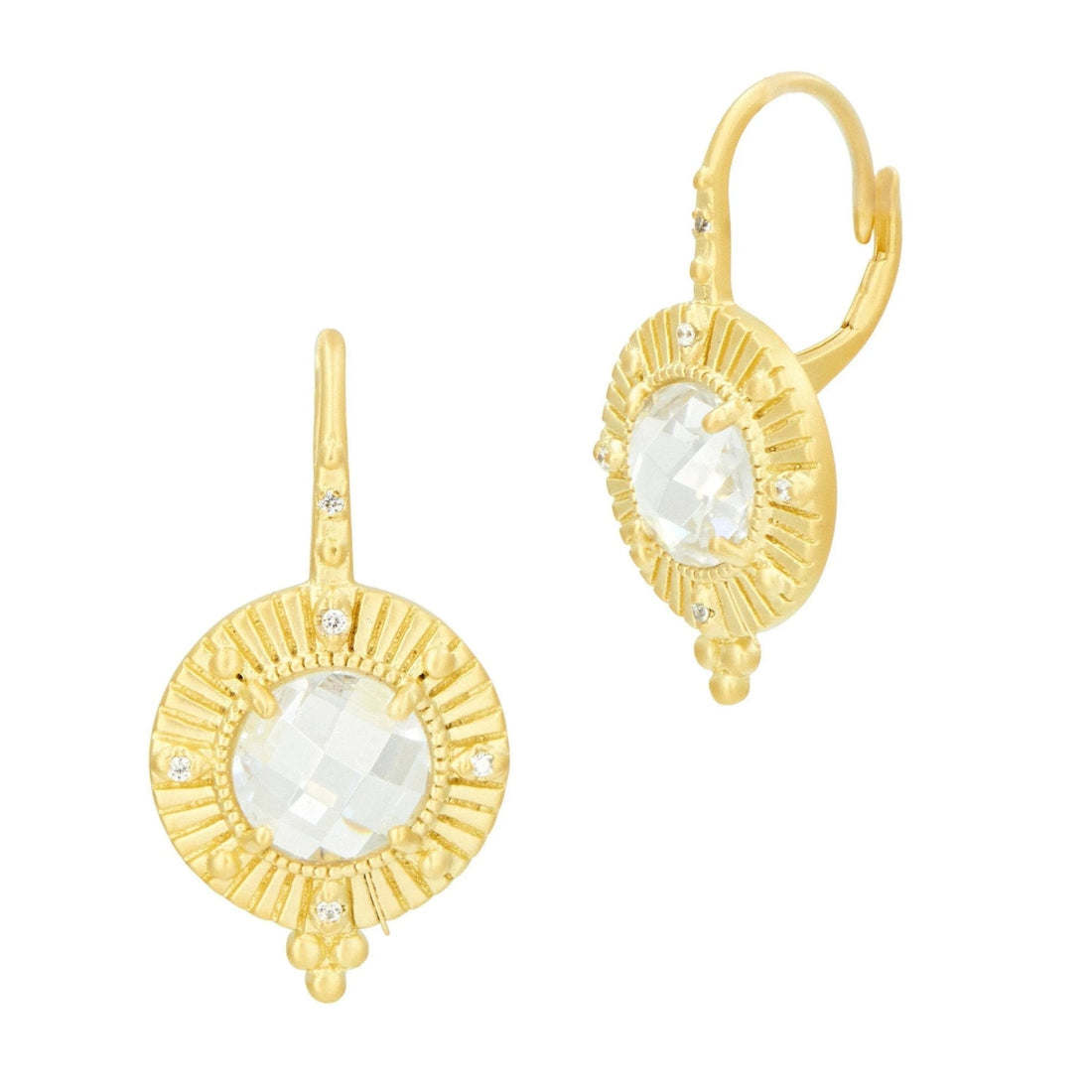 Amazonian Allure Single Stone Leverback Earrings - FREIDA ROTHMAN