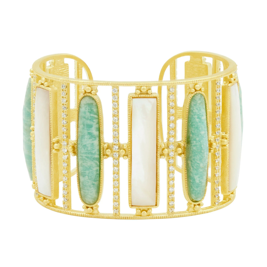 Brooklyn Coast Multi Stone Wide Statement Cuff