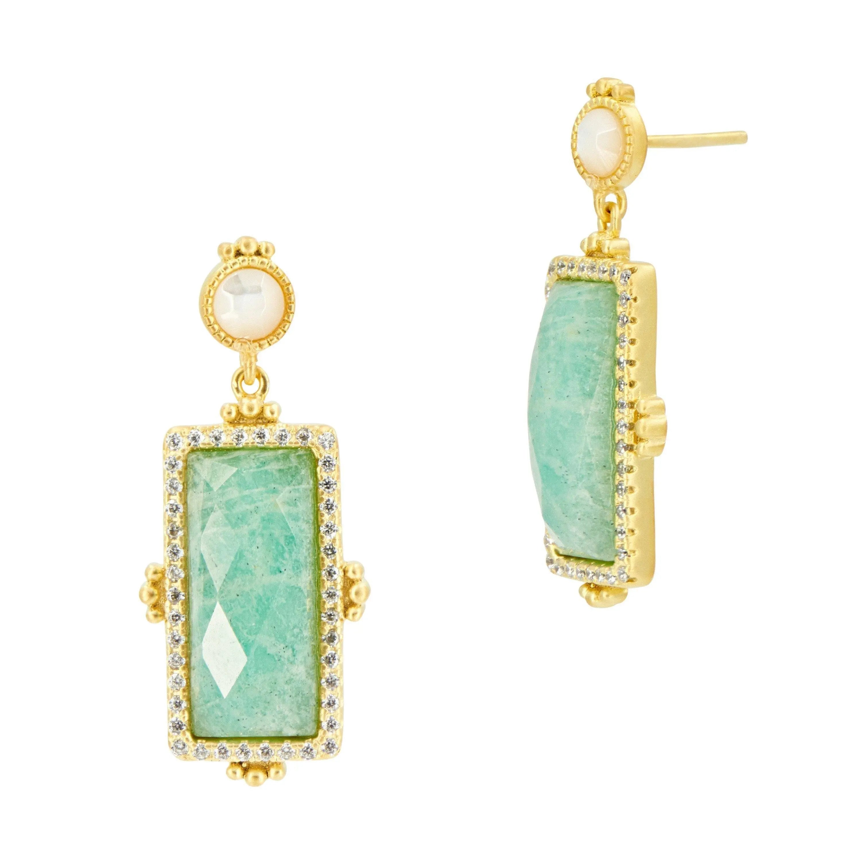 Amazonian Allure Multi Stone Drop Earrings