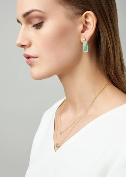Amazonian Allure Multi Stone Drop Earrings