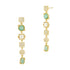 Amazonian Allure Linear Drop Multi Stone Earrings - FREIDA ROTHMAN