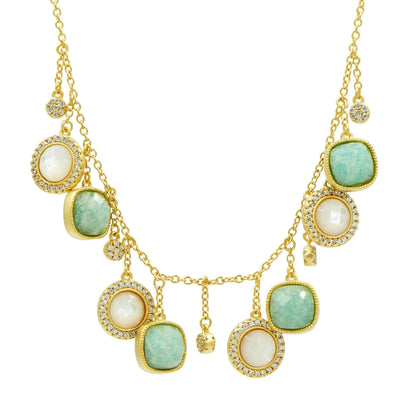 Amazonian Allure Multi Stone Charm Necklace - FREIDA ROTHMAN