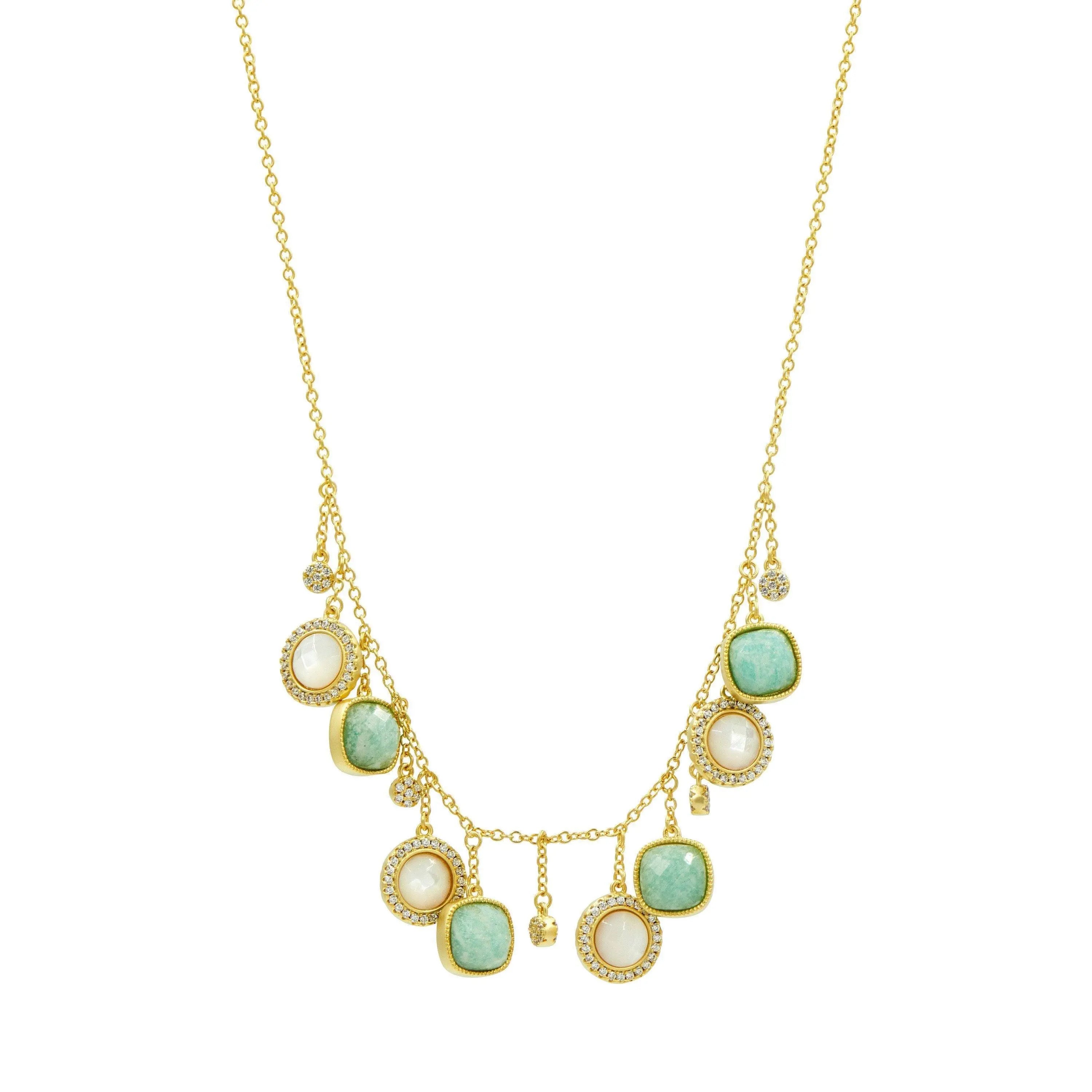 Amazonian Allure Multi Stone Charm Necklace - FREIDA ROTHMAN