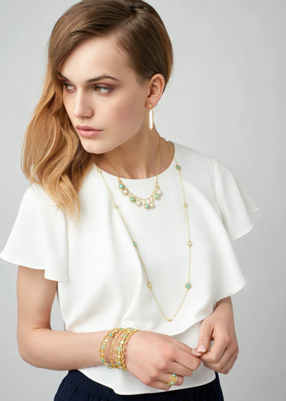 Amazonian Allure Multi Stone Charm Necklace - FREIDA ROTHMAN