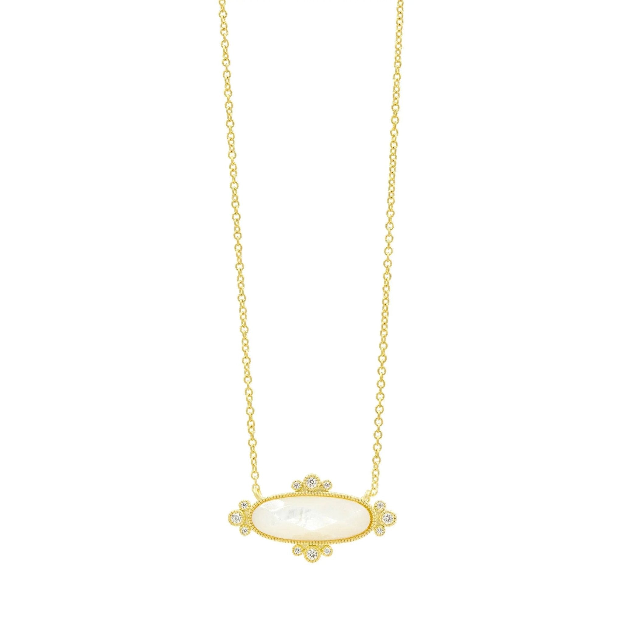 Amazonian Allure Mother of Pearl Pendant Necklace - FREIDA ROTHMAN