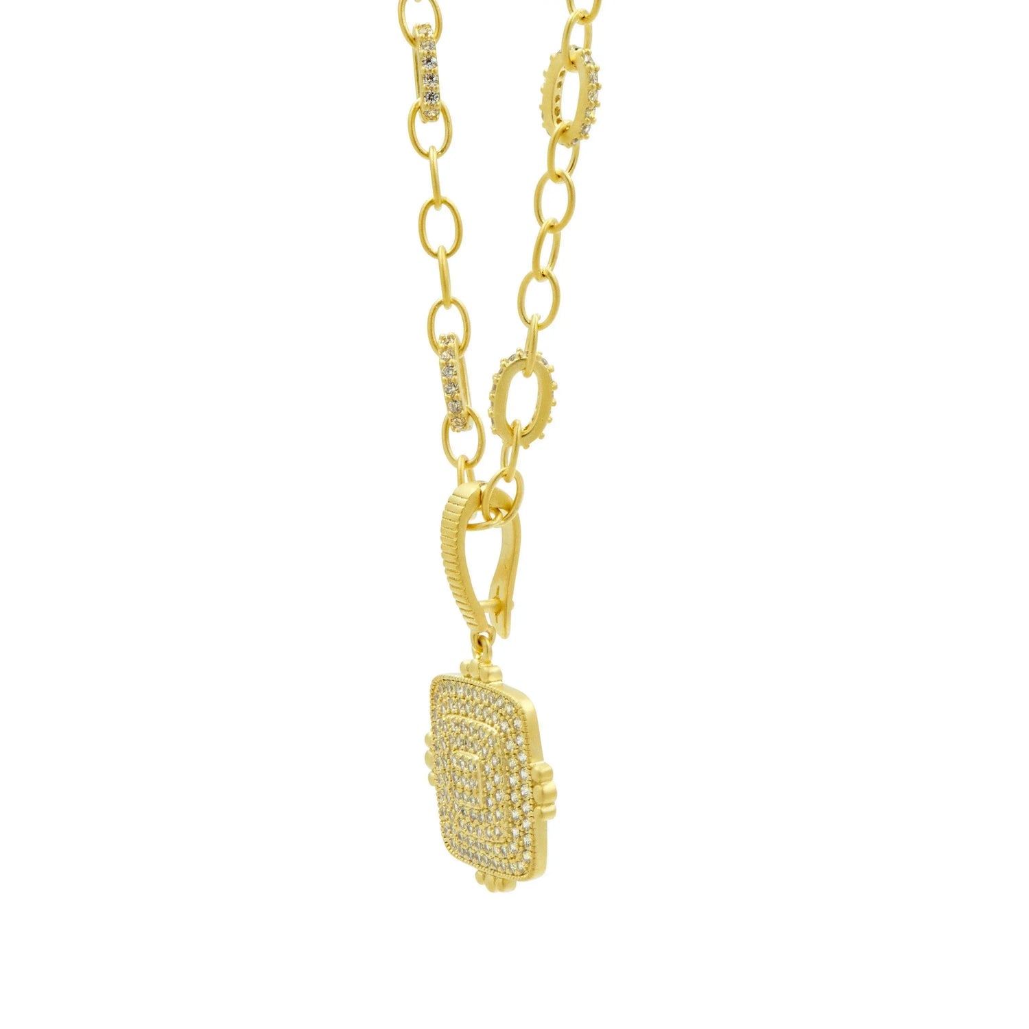 Pavê Square Chain Necklace