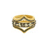 Gilded Cable Double Arc 3-Stack Ring - FREIDA ROTHMAN