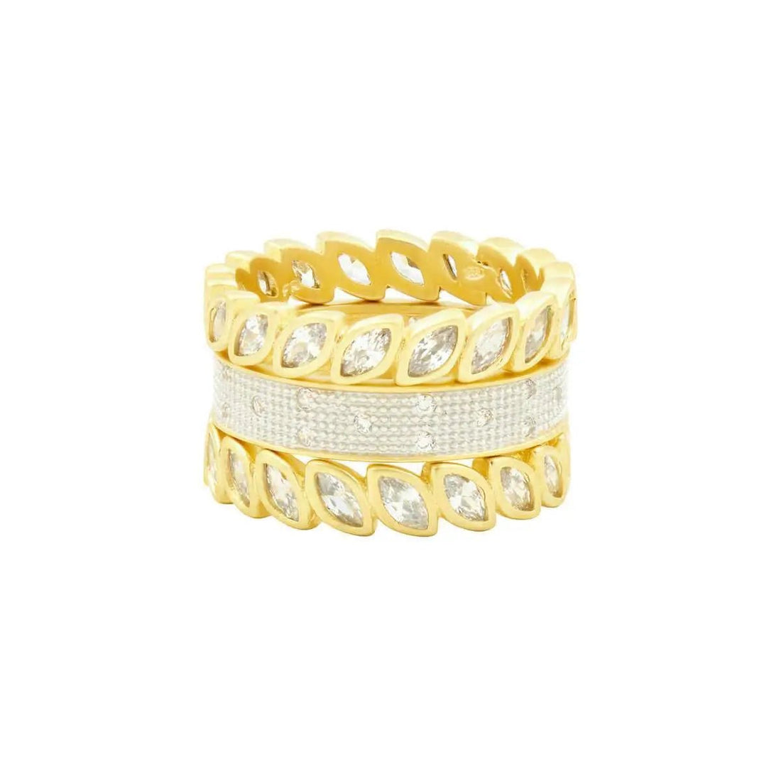 8 Armor of Hope 3-Stack Rings FREIDA ROTHMAN RING