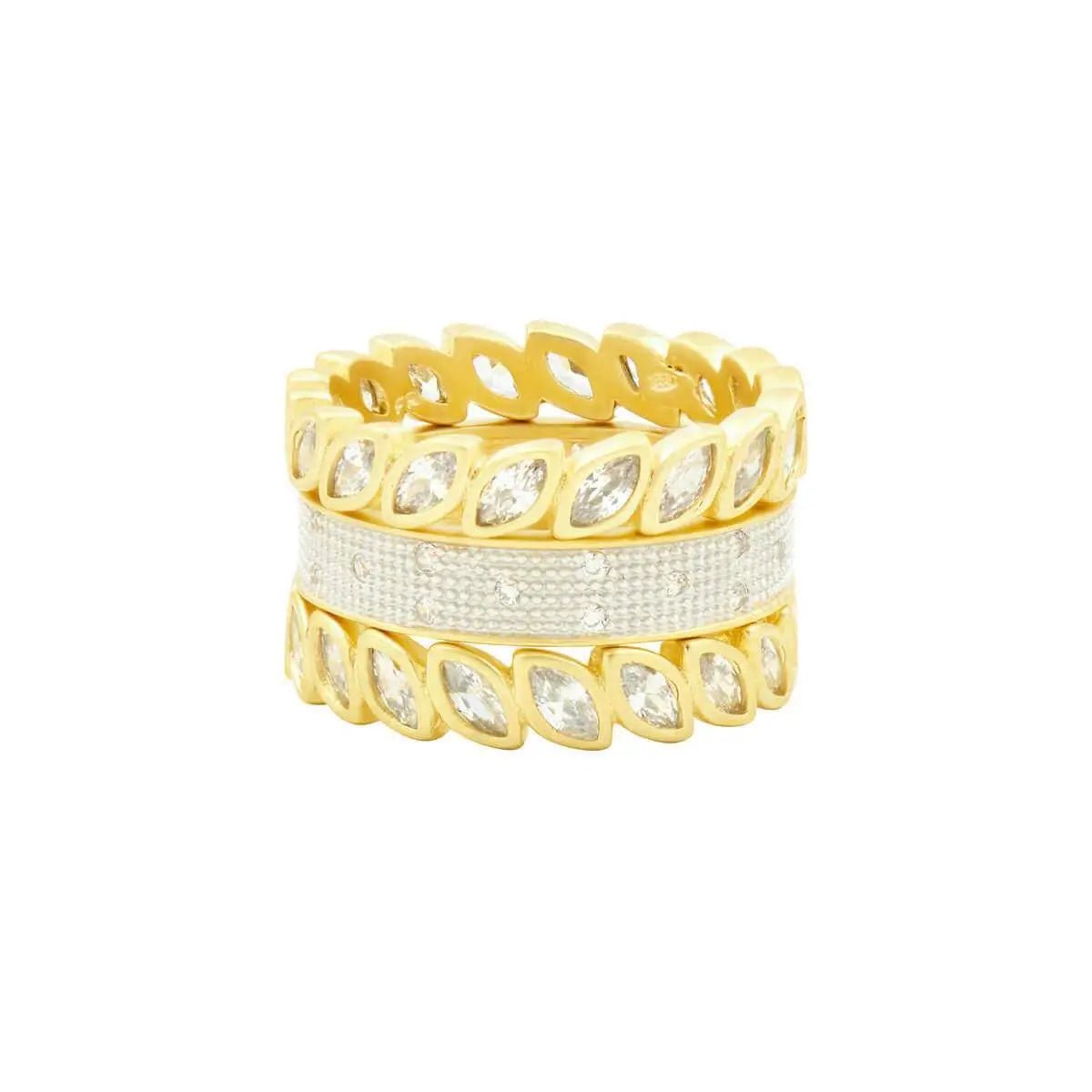 8 Armor of Hope 3-Stack Rings FREIDA ROTHMAN RING