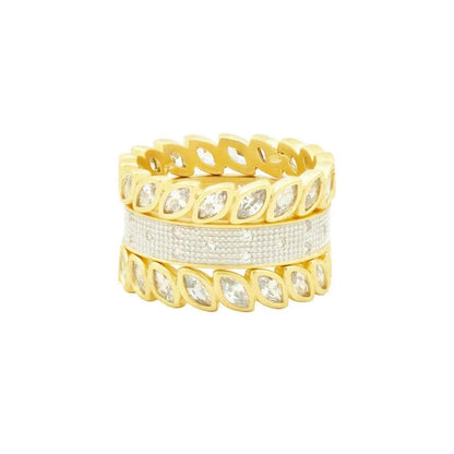 8 Armor of Hope 3-Stack Rings FREIDA ROTHMAN RING