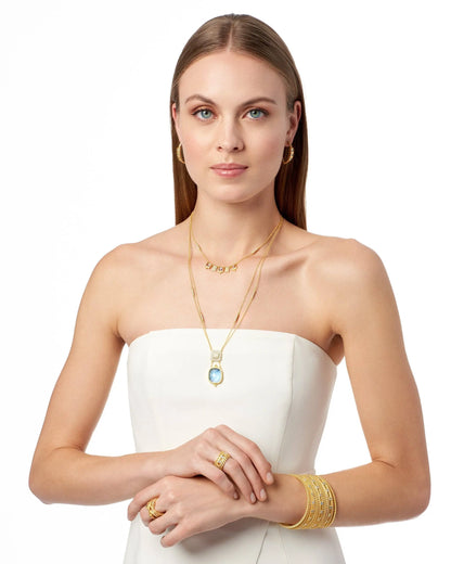 Ocean Azure Double Drop Pendant Necklace - FREIDA ROTHMAN