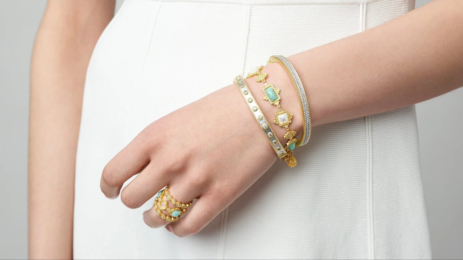 Amazonian Allure Multi Stone Stack (Set of 3 Rings)