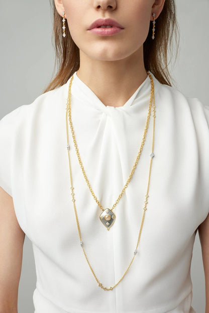 Visionary Fusion Linear Drop Clover Earrings - FREIDA ROTHMAN