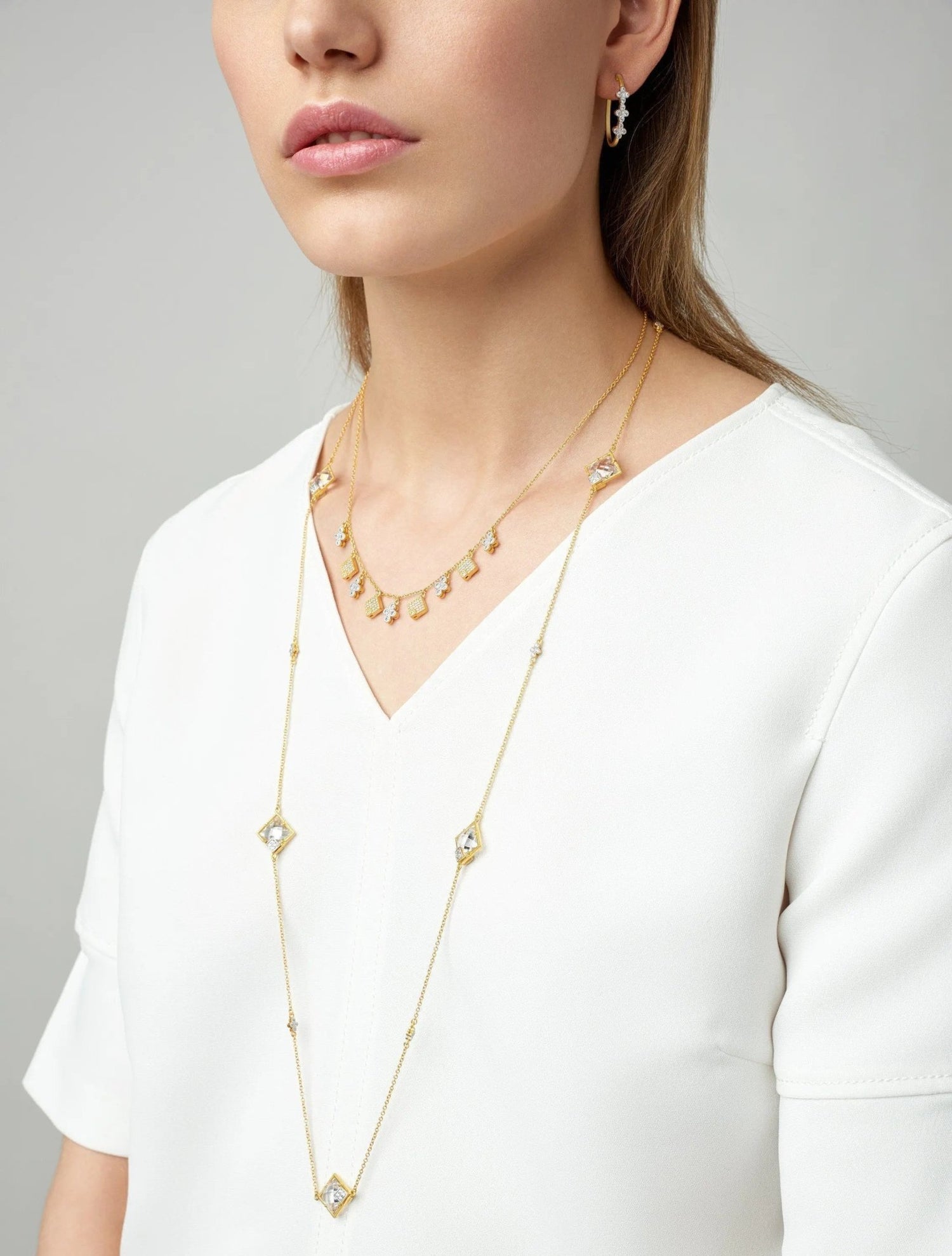 Visionary Fusion Clover Hoop Earrings - FREIDA ROTHMAN