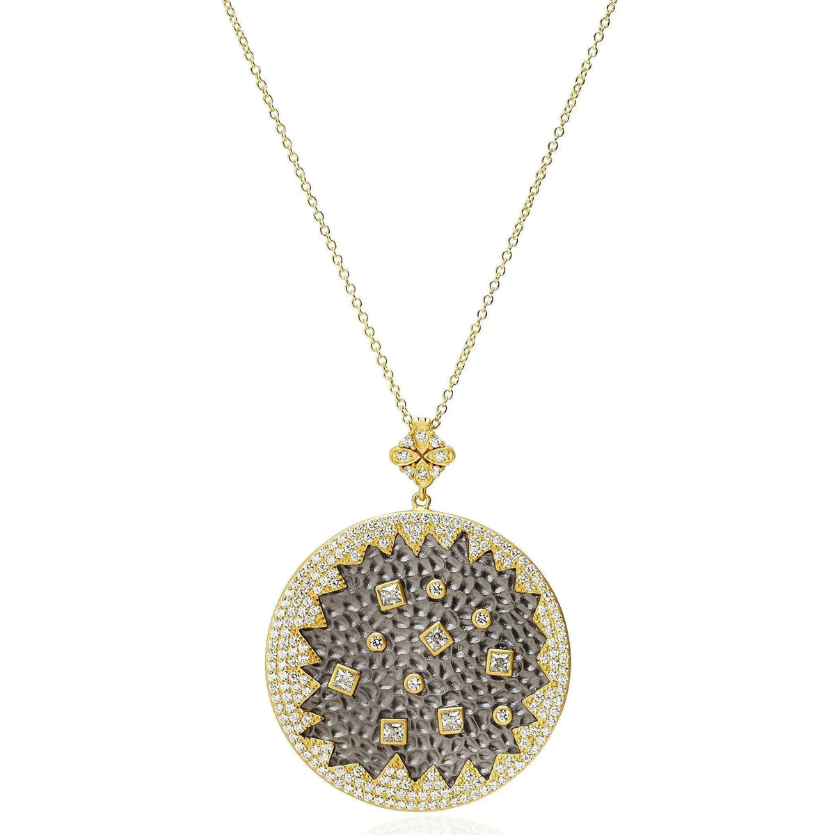 Hammered Pav Celestial Pendant - FREIDA ROTHMAN
