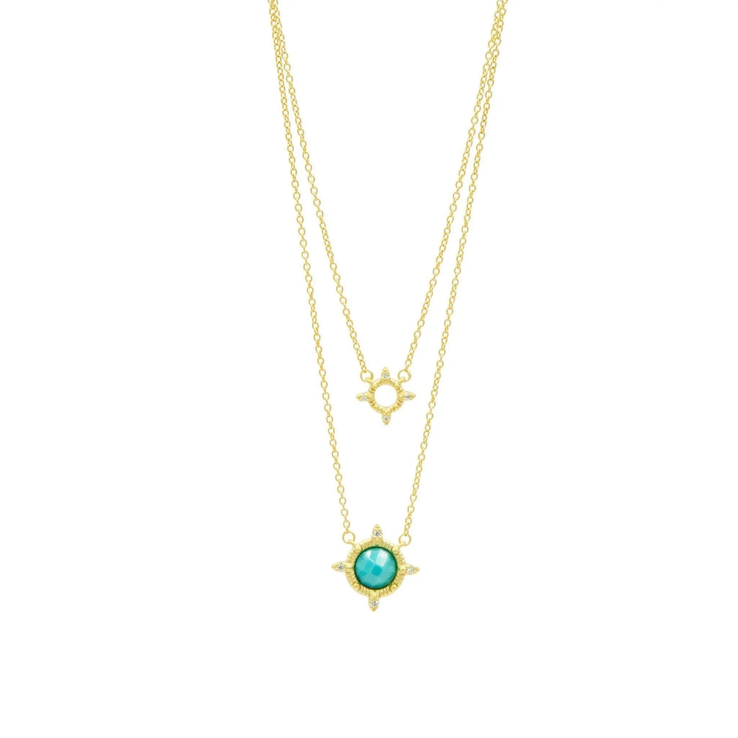 Amazonian Allure Turquoise Double Drop Necklace - FREIDA ROTHMAN
