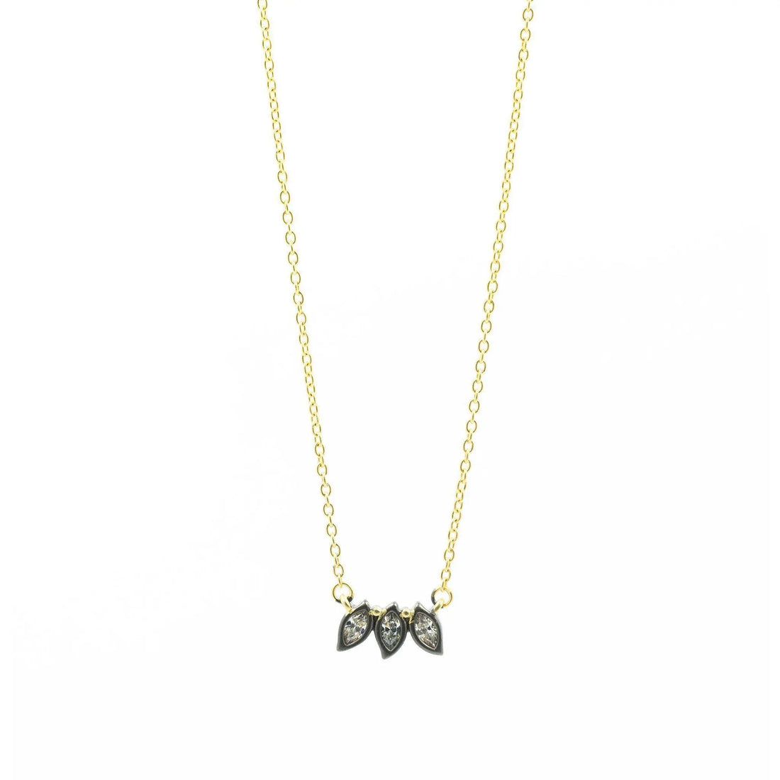 Fleur Bloom Triple Petal Necklace - FREIDA ROTHMAN