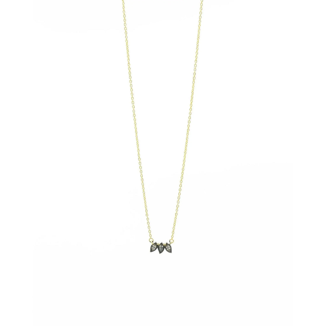Fleur Bloom Triple Petal Necklace - FREIDA ROTHMAN